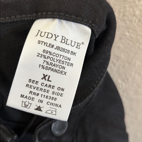 Judy Blue Black Denim Skort for Women Sarong Wrap Style, Stretchy XL - Picture 9 of 9